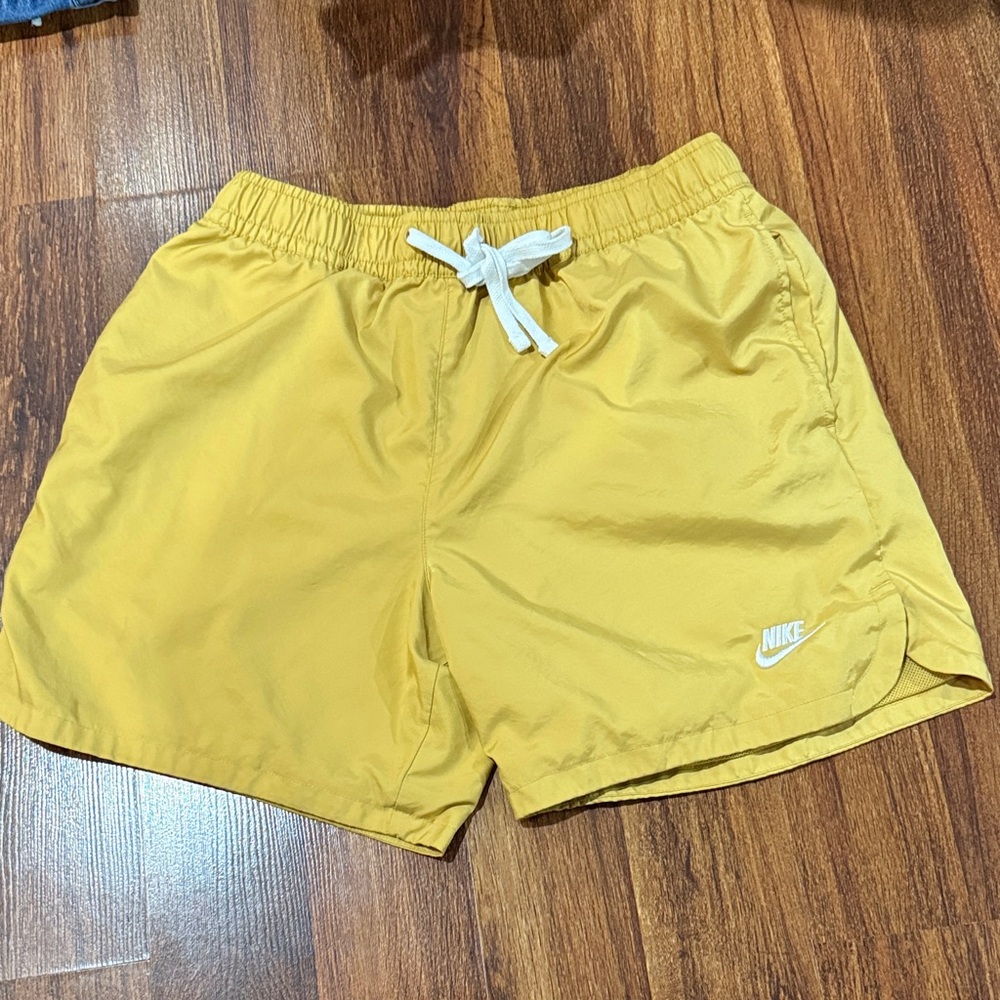 Nike Men's Mustard Yellow Athletic Shorts